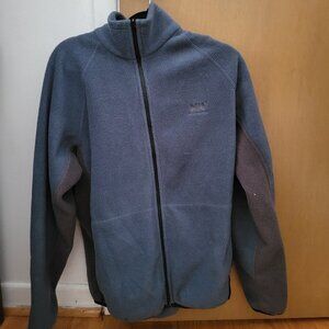 Helly Hansen Unisex Blue and Grey Zip Fleece (Medium)